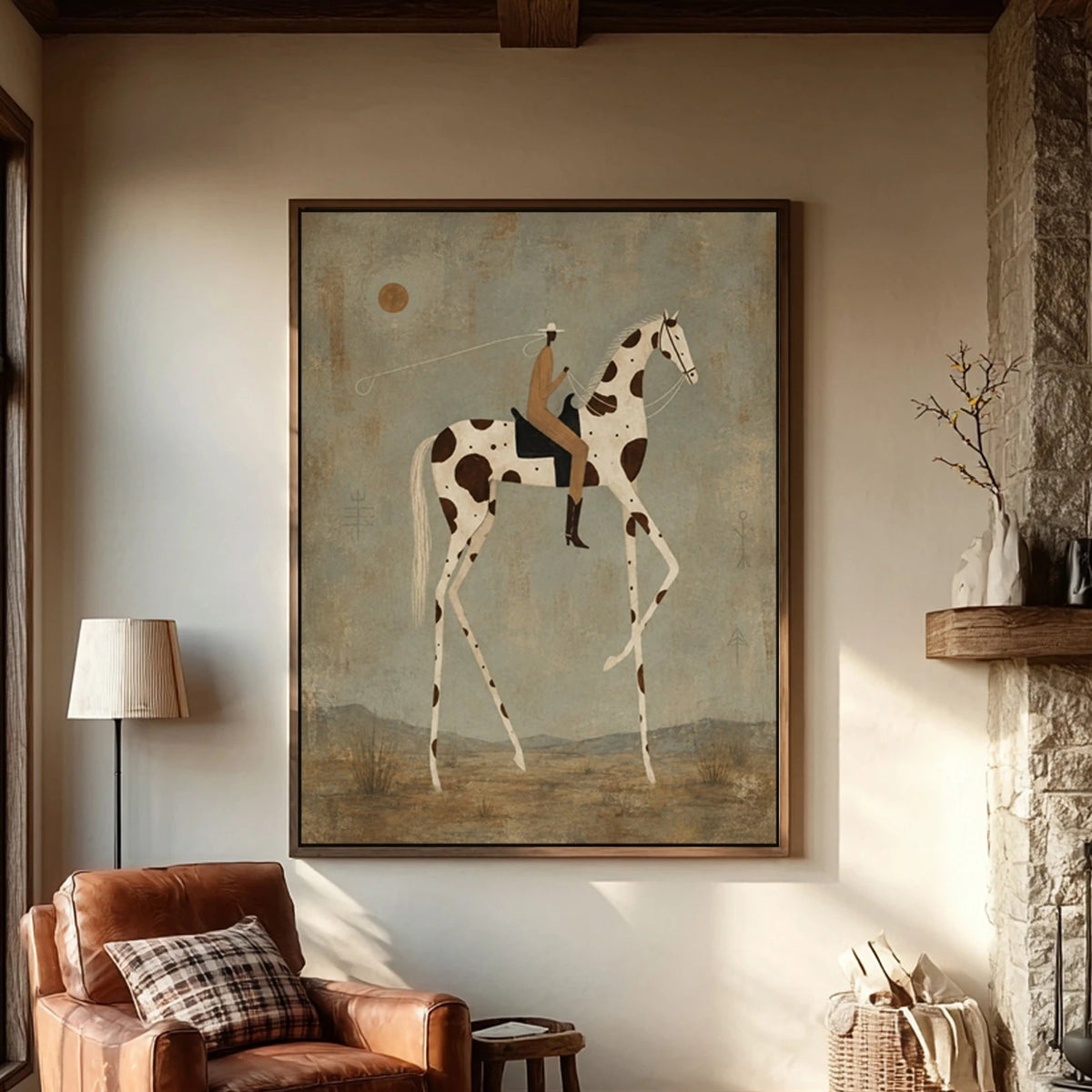Vintage Americana Art｜Spotted Prairie Rider
