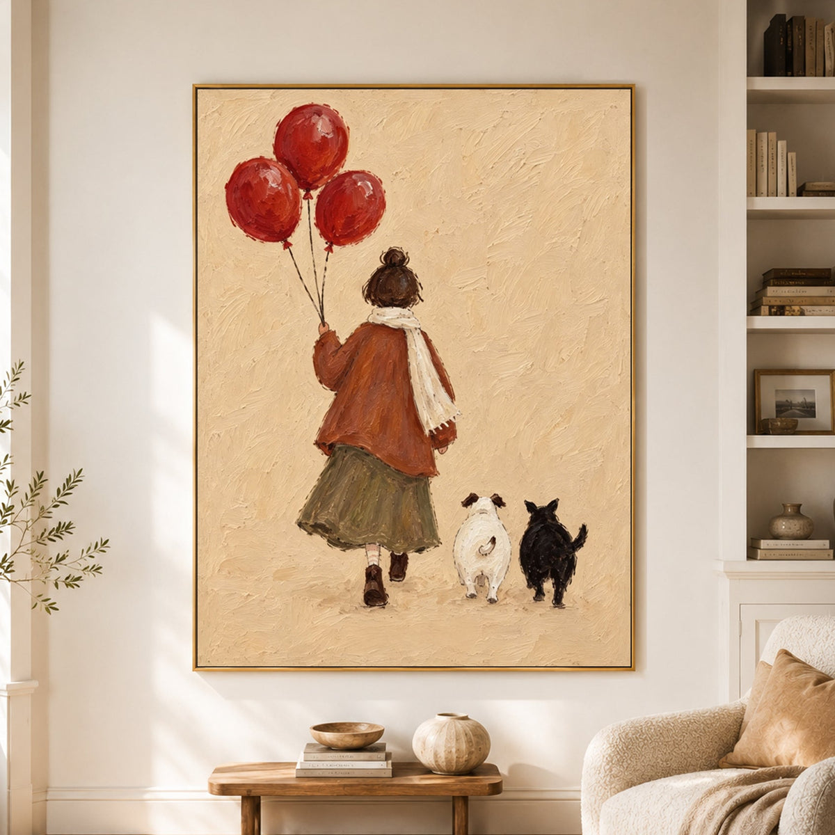 Modern Folk Art | Red Balloons & Little Companions