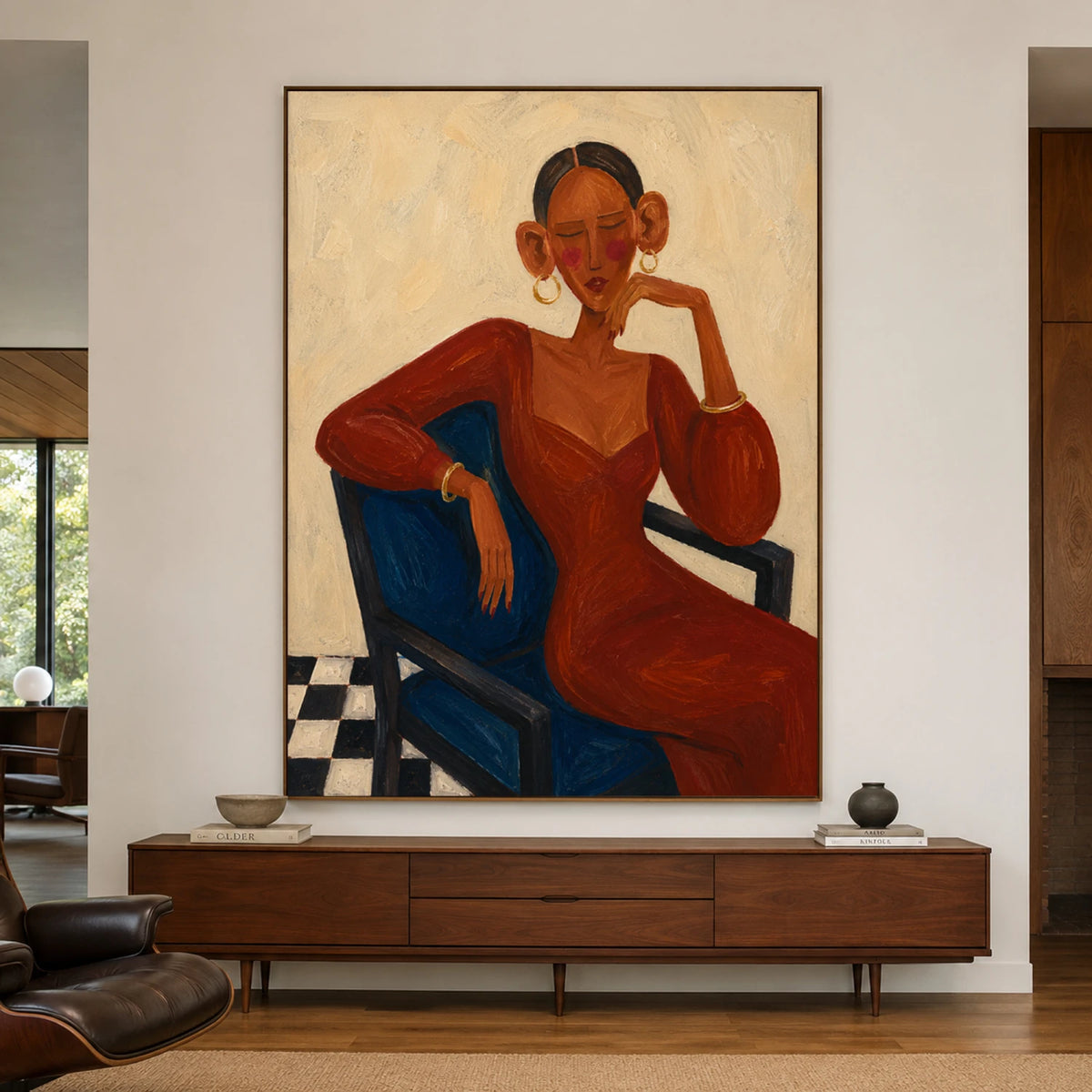 Modern Folk Art ｜ Crimson Poise