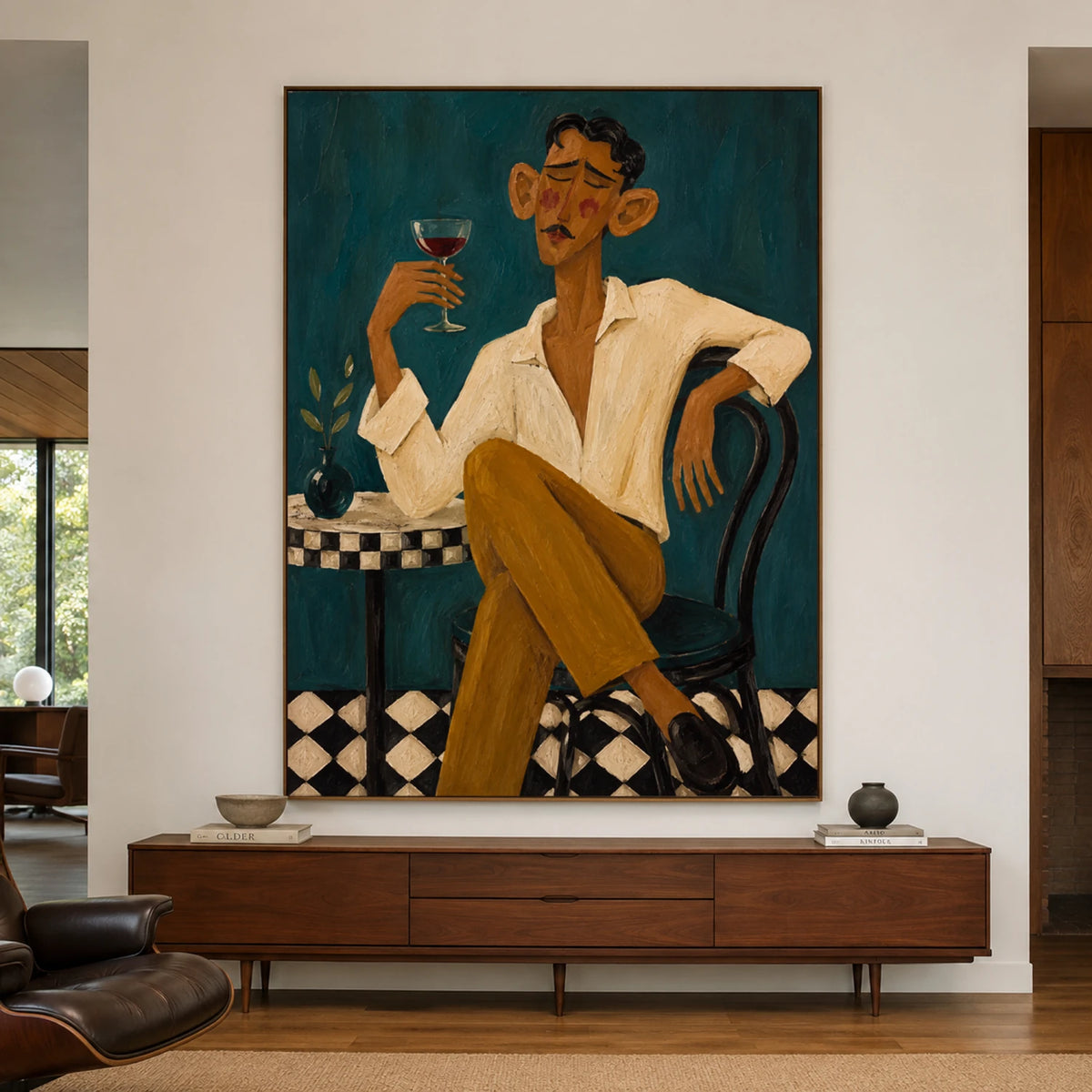 Modern Folk Art ｜ Burgundy Pause
