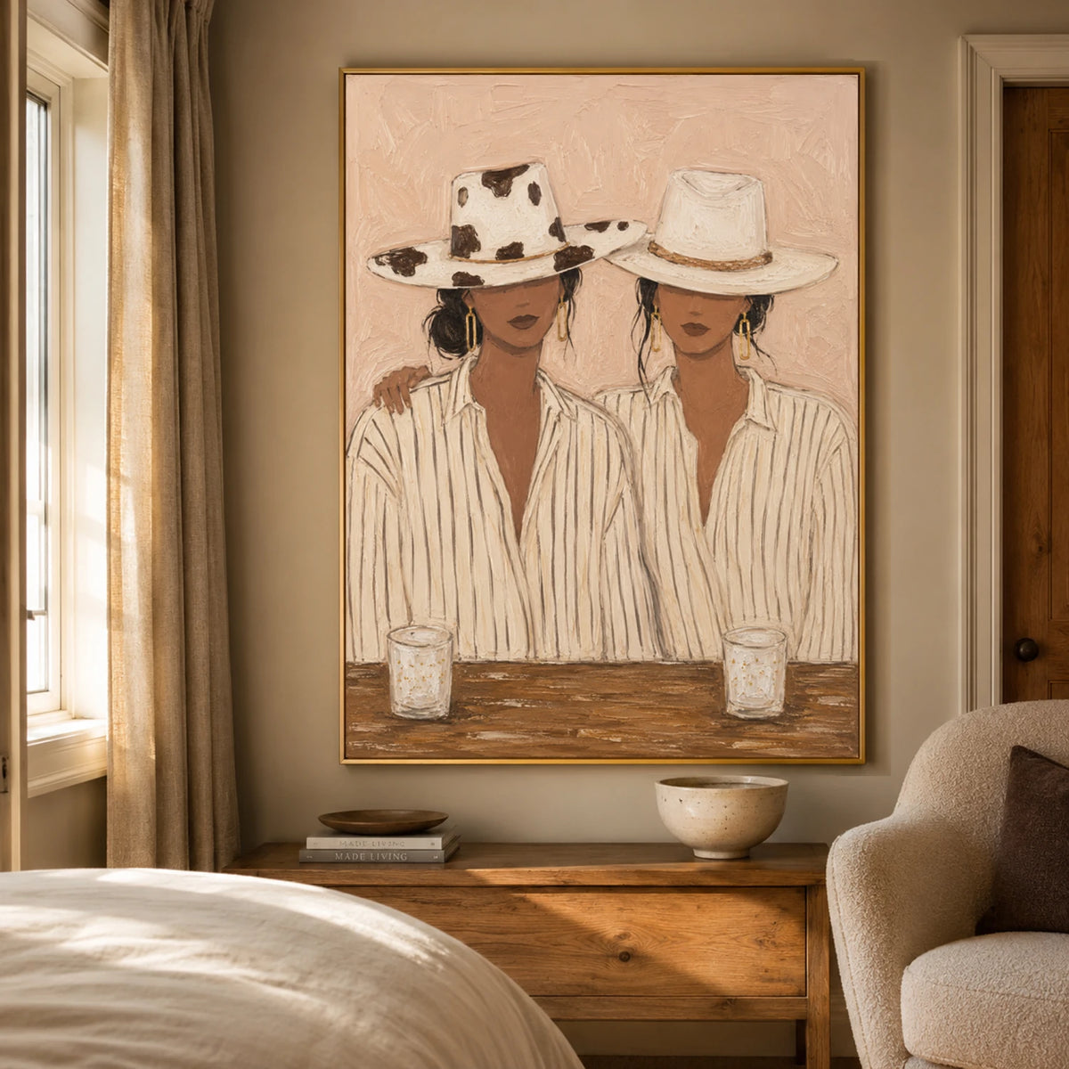 Vintage Americana Art｜Western Duo Portrait