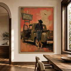 Western Pop Art｜Sunset Motel Drifter