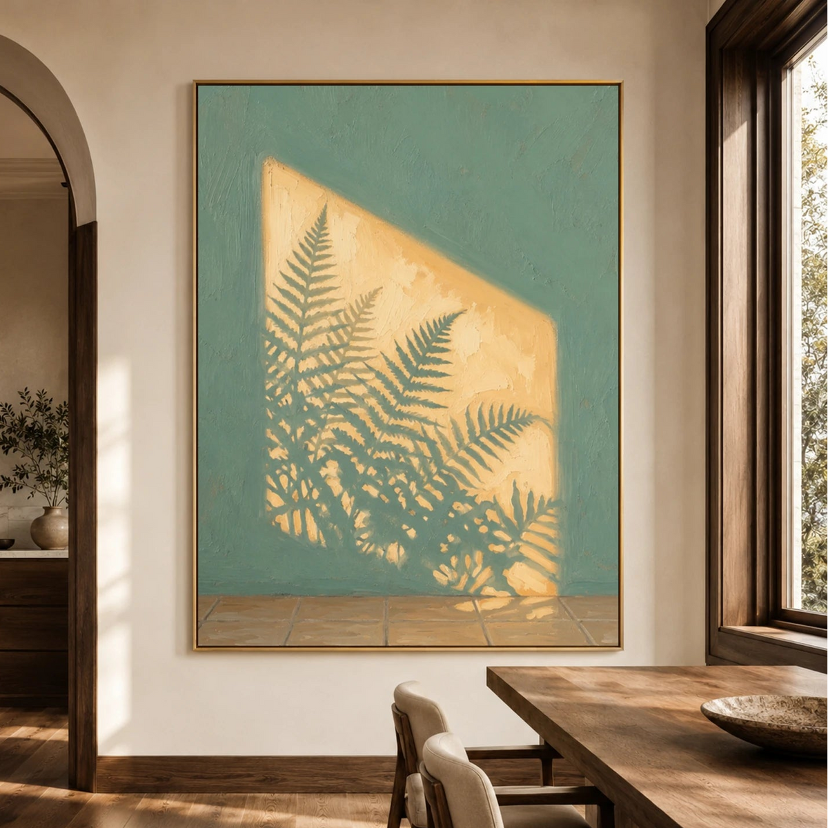 Expressive Contemporary Art｜Fernlit Window Glow