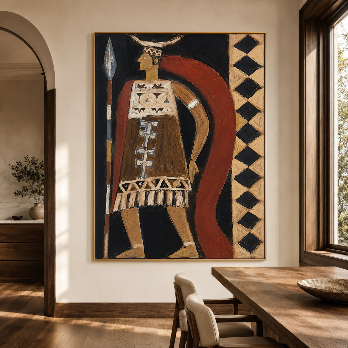 Modern Folk Art｜Native Western Warrior