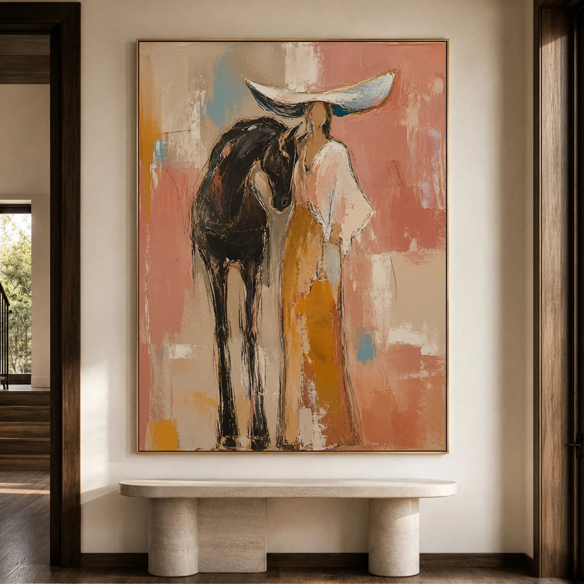 Western Pop Art｜Black Horse Western Portrait