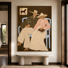 Modern Folk Art｜Western Couple Portrait