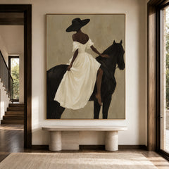 Vintage Americana Art｜Ivory Nocturne