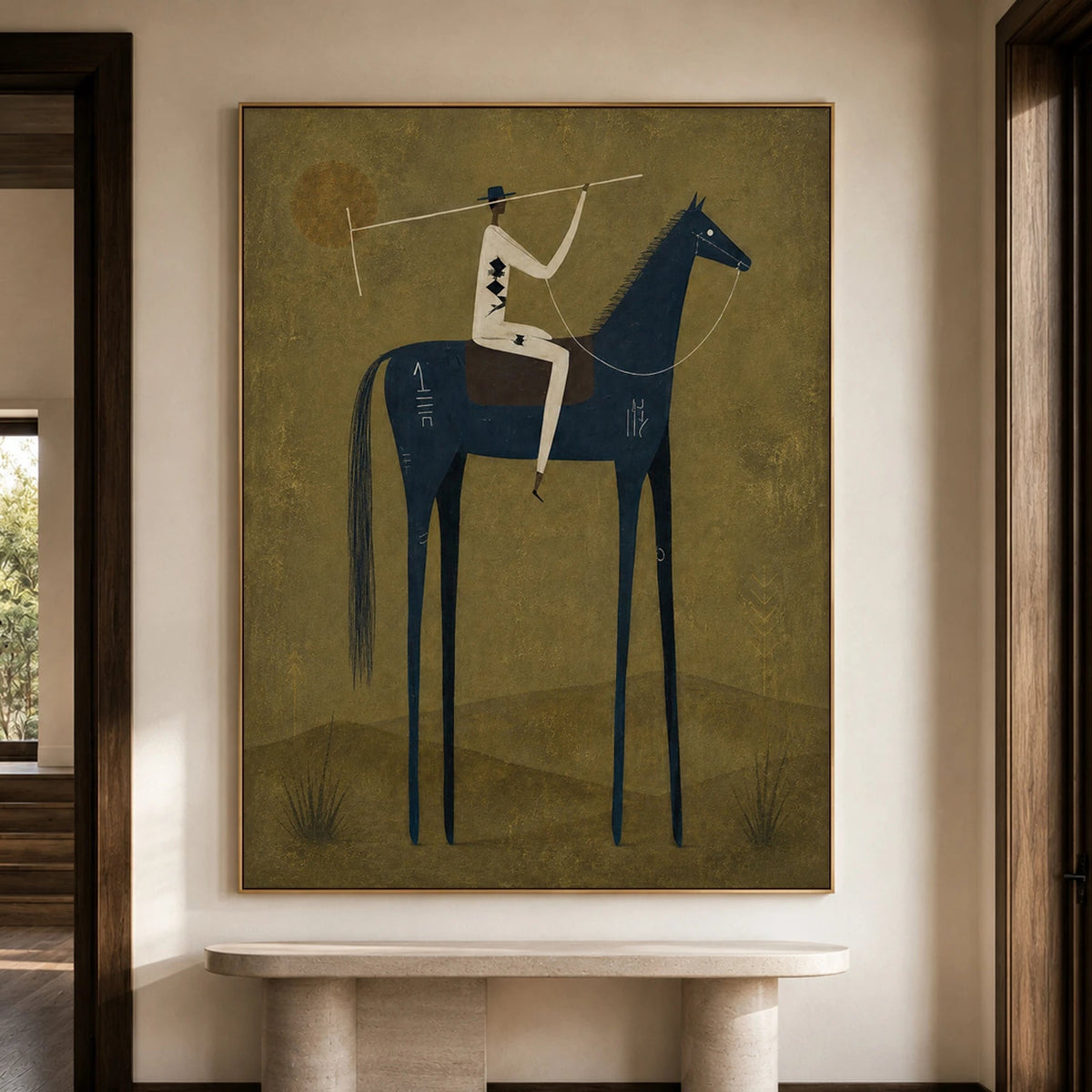 Vintage Americana Art｜Prairie Spear Rider