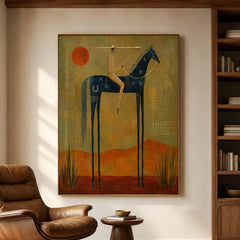 Vintage Americana Art｜Desert Horse Sentinel