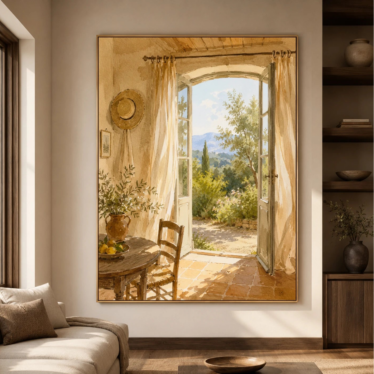Expressive Contemporary Art｜Sunlit Tuscan Doorway