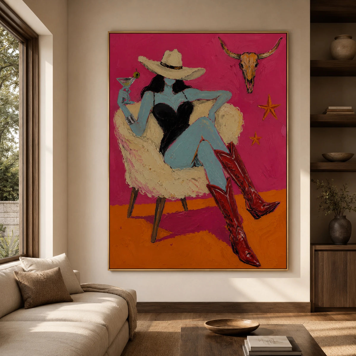 Western Pop Art｜Neon Cowgirl Glamour