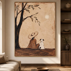 Modern Folk Art | Quiet Moonlight Companions