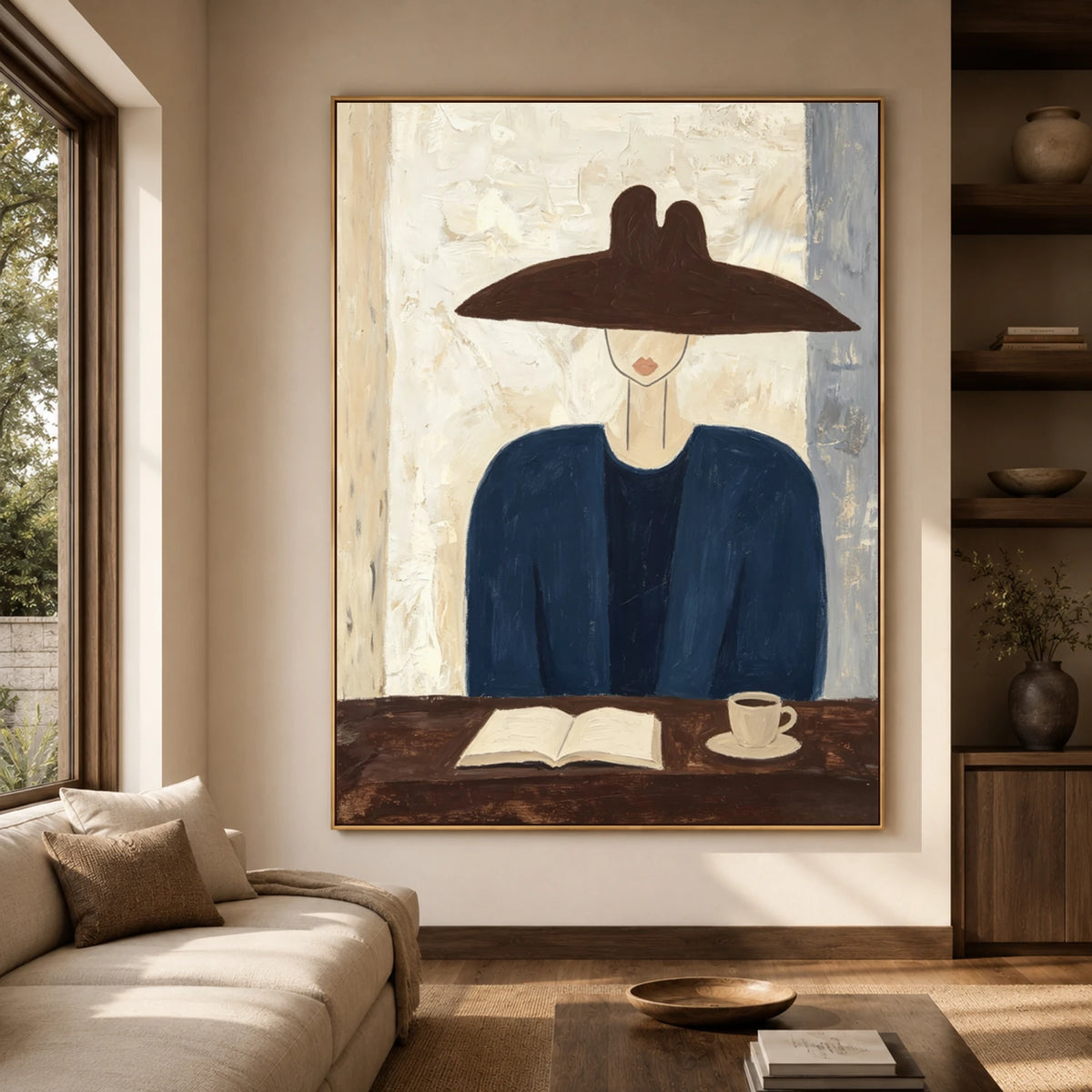 Vintage Americana Art｜Quiet Reader