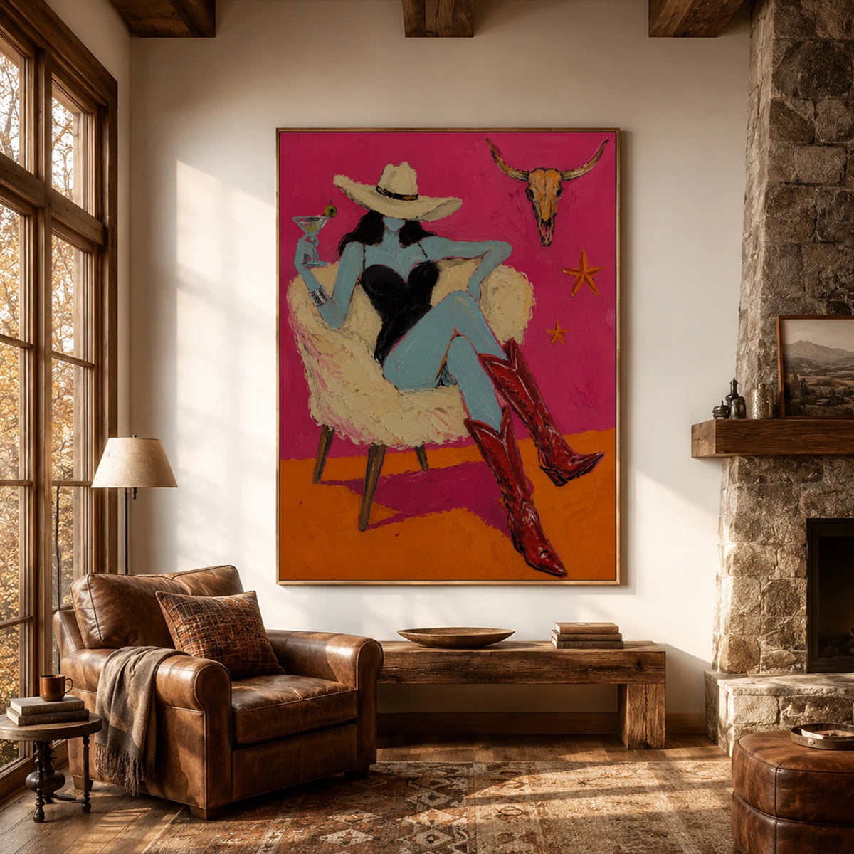 Western Pop Art｜Neon Cowgirl Glamour