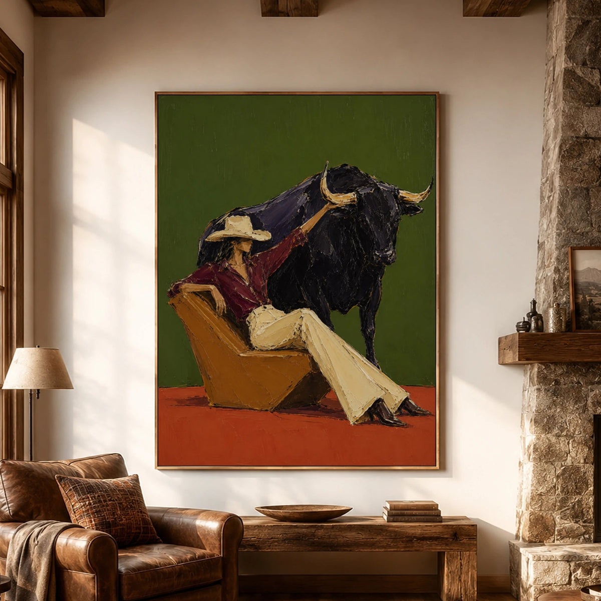 Western Pop Art｜Cowgirl and Longhorn