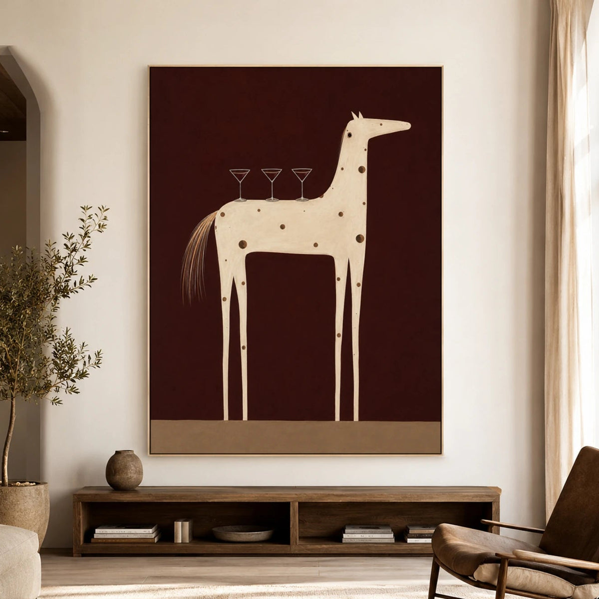 Modern Folk Art｜Midnight Cocktail Horse