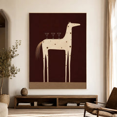 Modern Folk Art｜Midnight Cocktail Horse