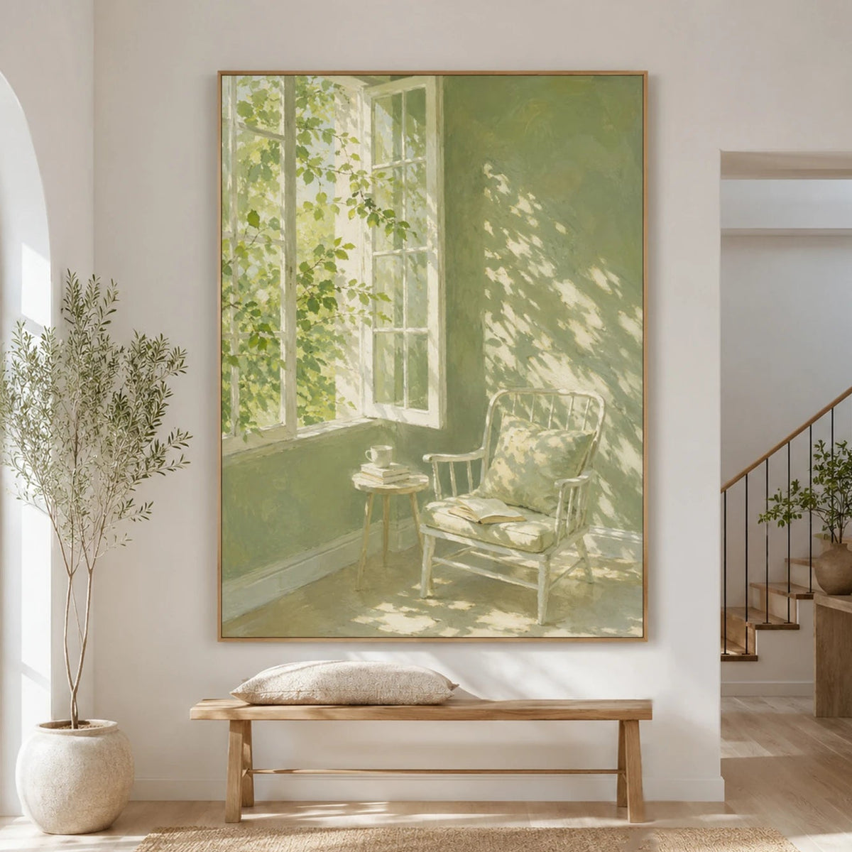Expressive Contemporary Art｜Sunlit Reading Nook