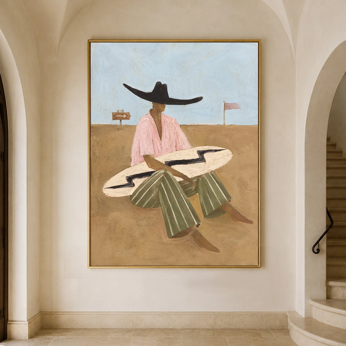 Modern Folk Art｜Coastal Surf Rider