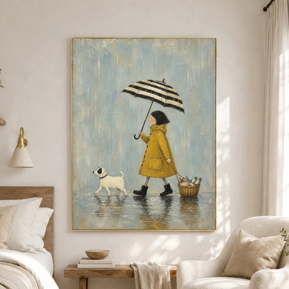 Modern Folk Art｜Rainy Market Stroll