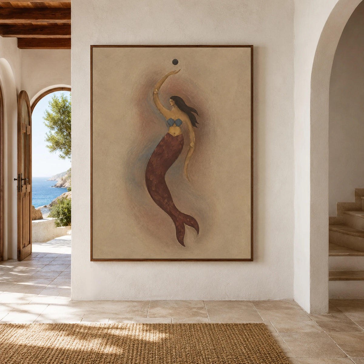 Modern Folk Art｜Moon Mermaid