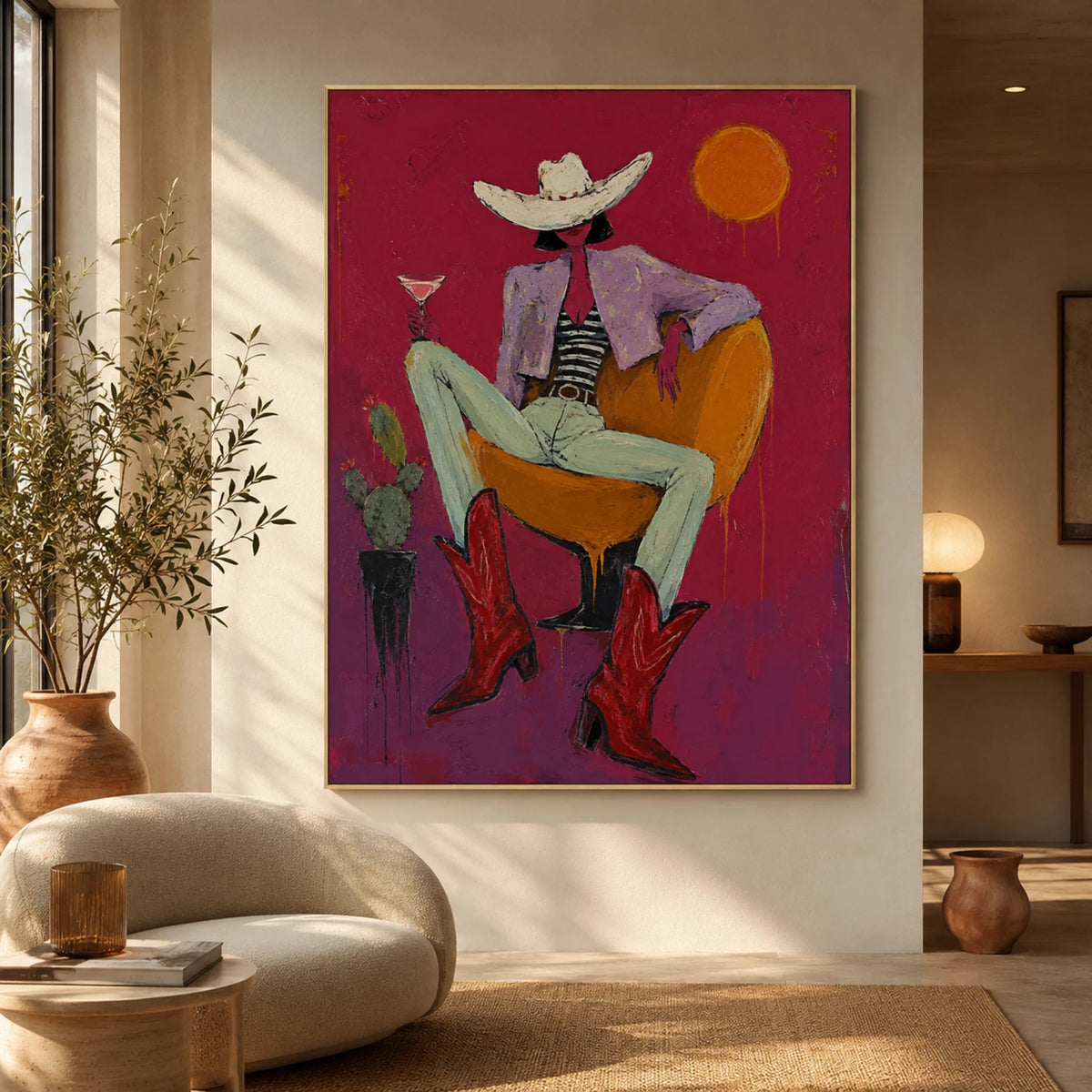Western Pop Art｜Magenta High Noon
