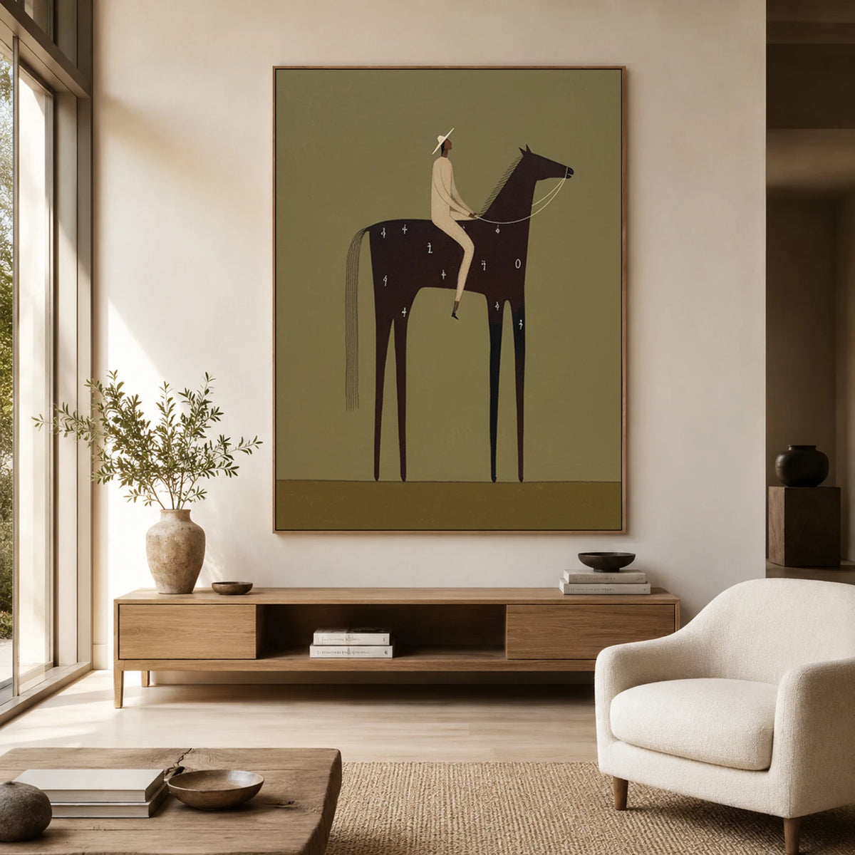 Vintage Americana Art｜Silent Horseman