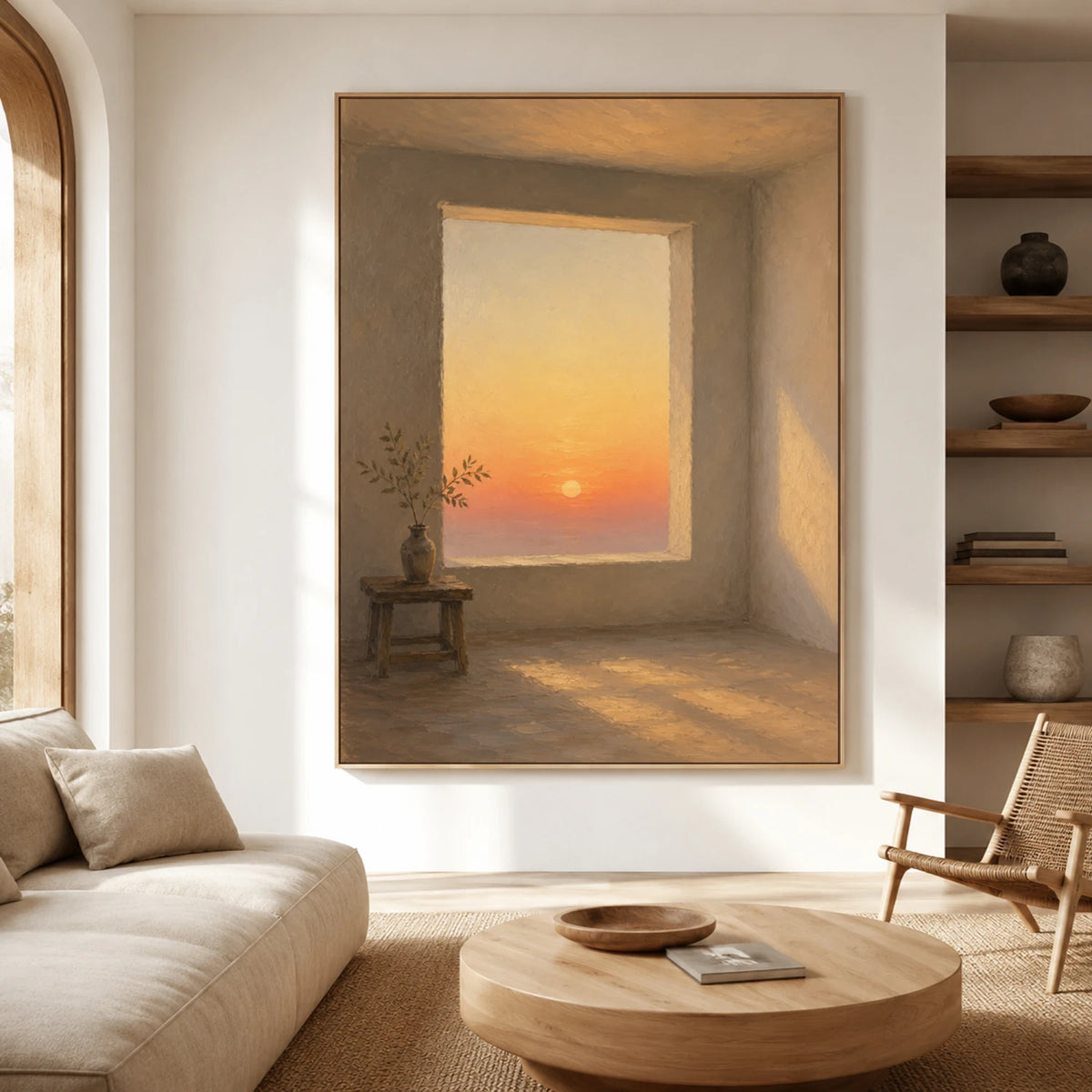 Expressive Contemporary Art｜Golden Window Reverie