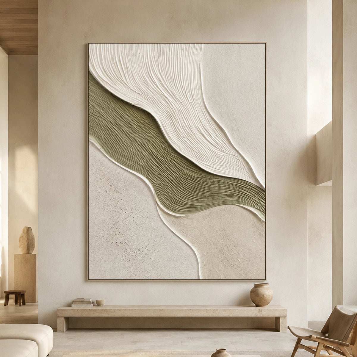 Textured & Impasto Art｜Moss Fold Rhythm