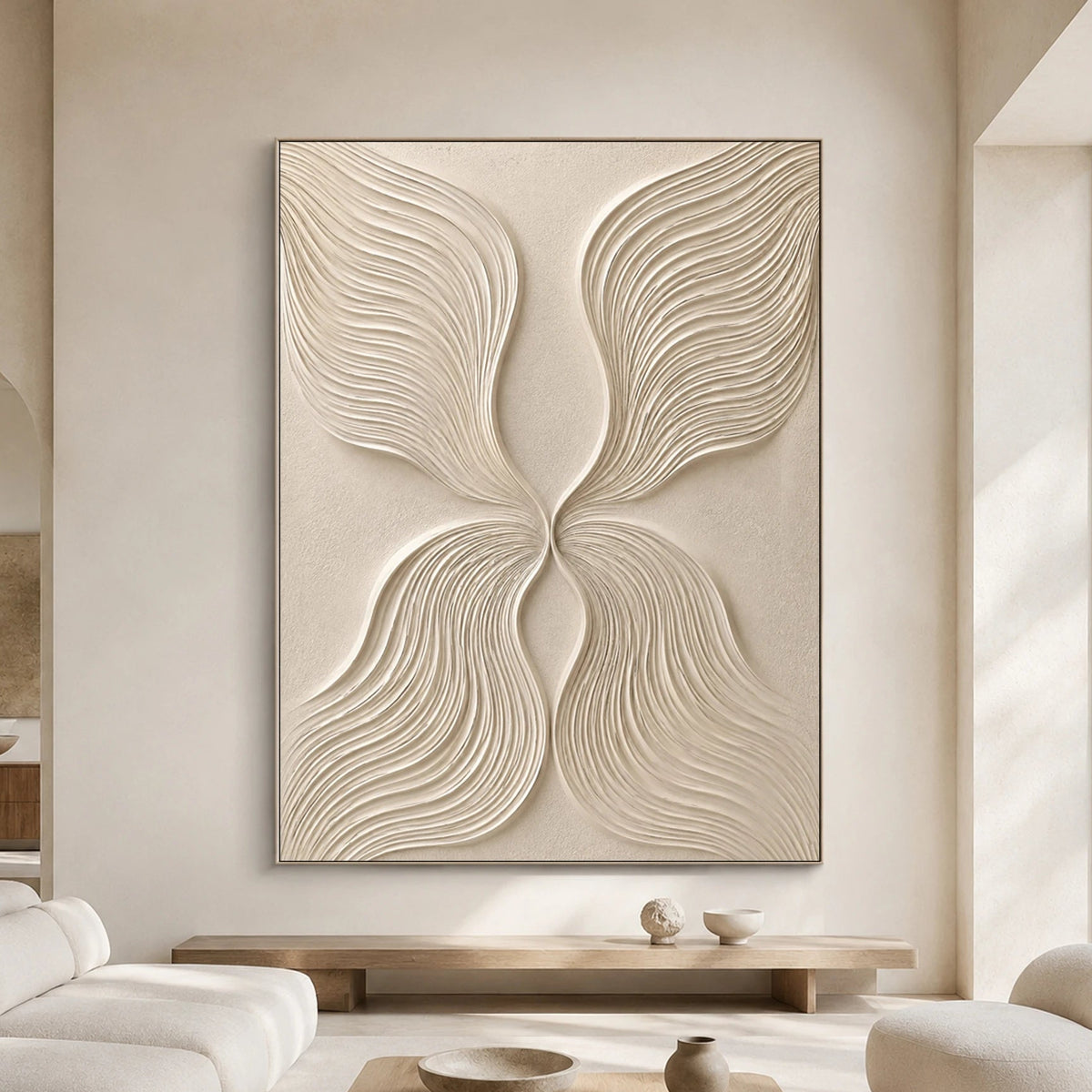 Textured & Impasto Art｜Ivory Petal Rhythm