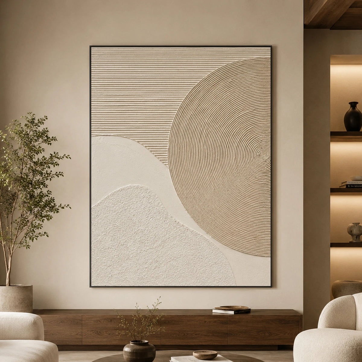Textured & Impasto Art｜Sandstone Orbit