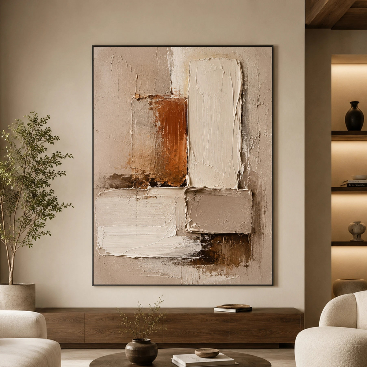 Textured & Impasto Art｜Terracotta Balance