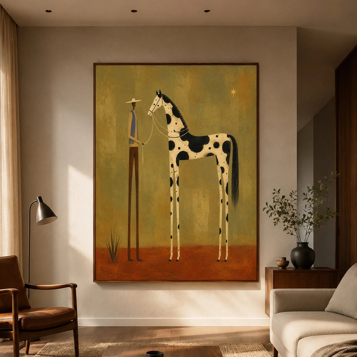Vintage Americana Art｜Spotted Horse Keeper
