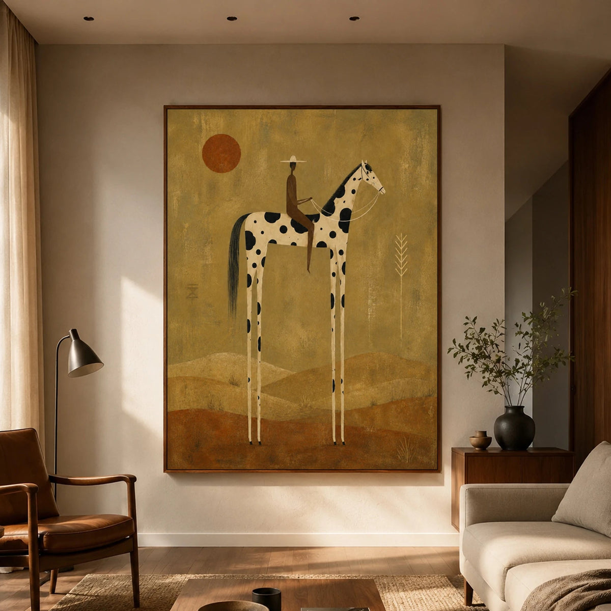 Vintage Americana Art｜Spotted Desert Horseman