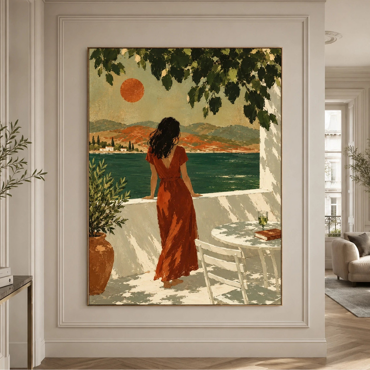 Modern Folk Art｜Mediterranean Sunset Retreat