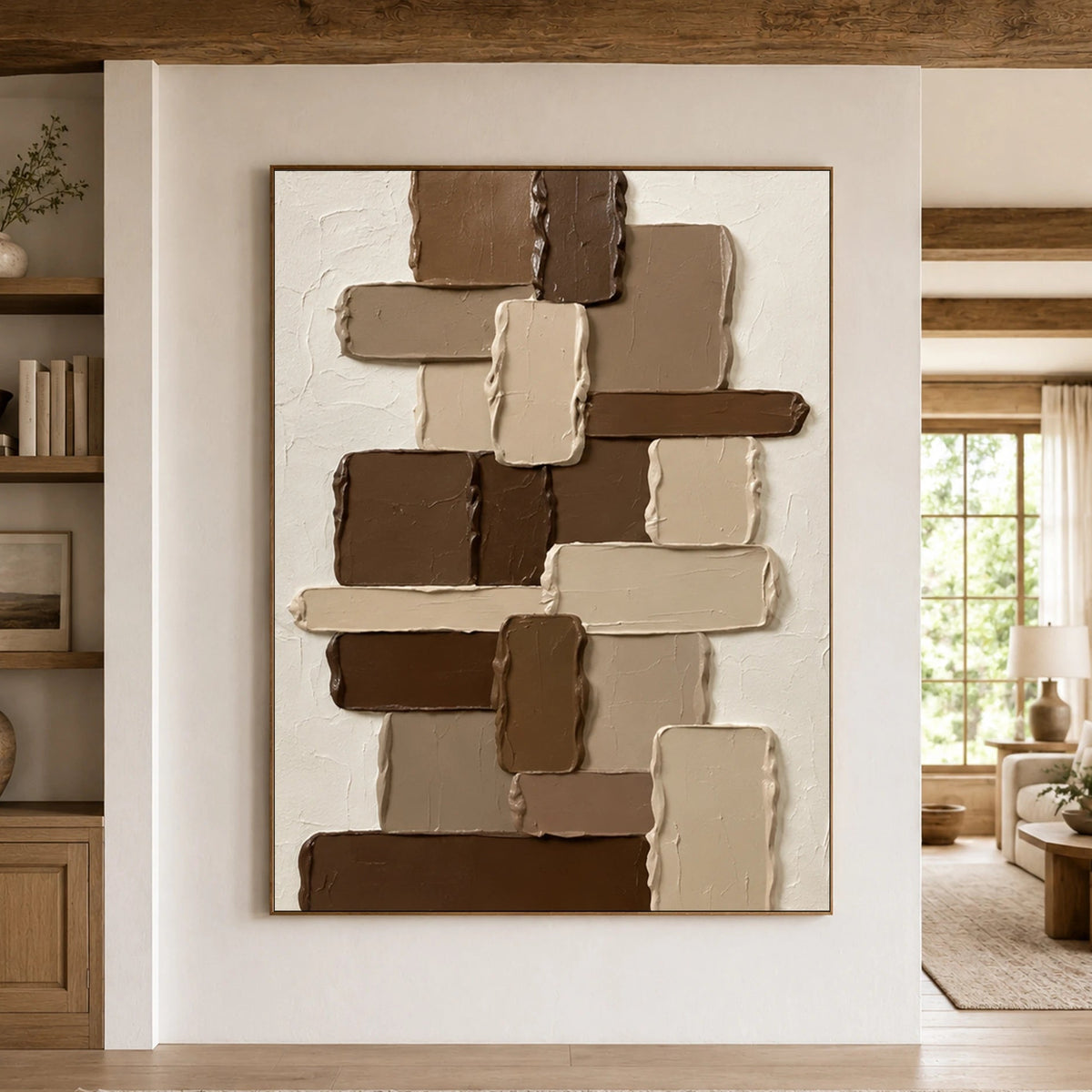 Textured & Impasto Art｜Layered Earth Blocks