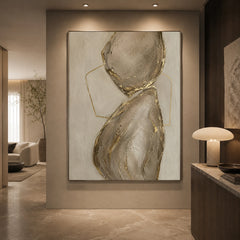 Textured & Impasto Art｜Golden Organic Forms