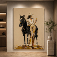 Vintage Americana Art｜Midnight Elegance