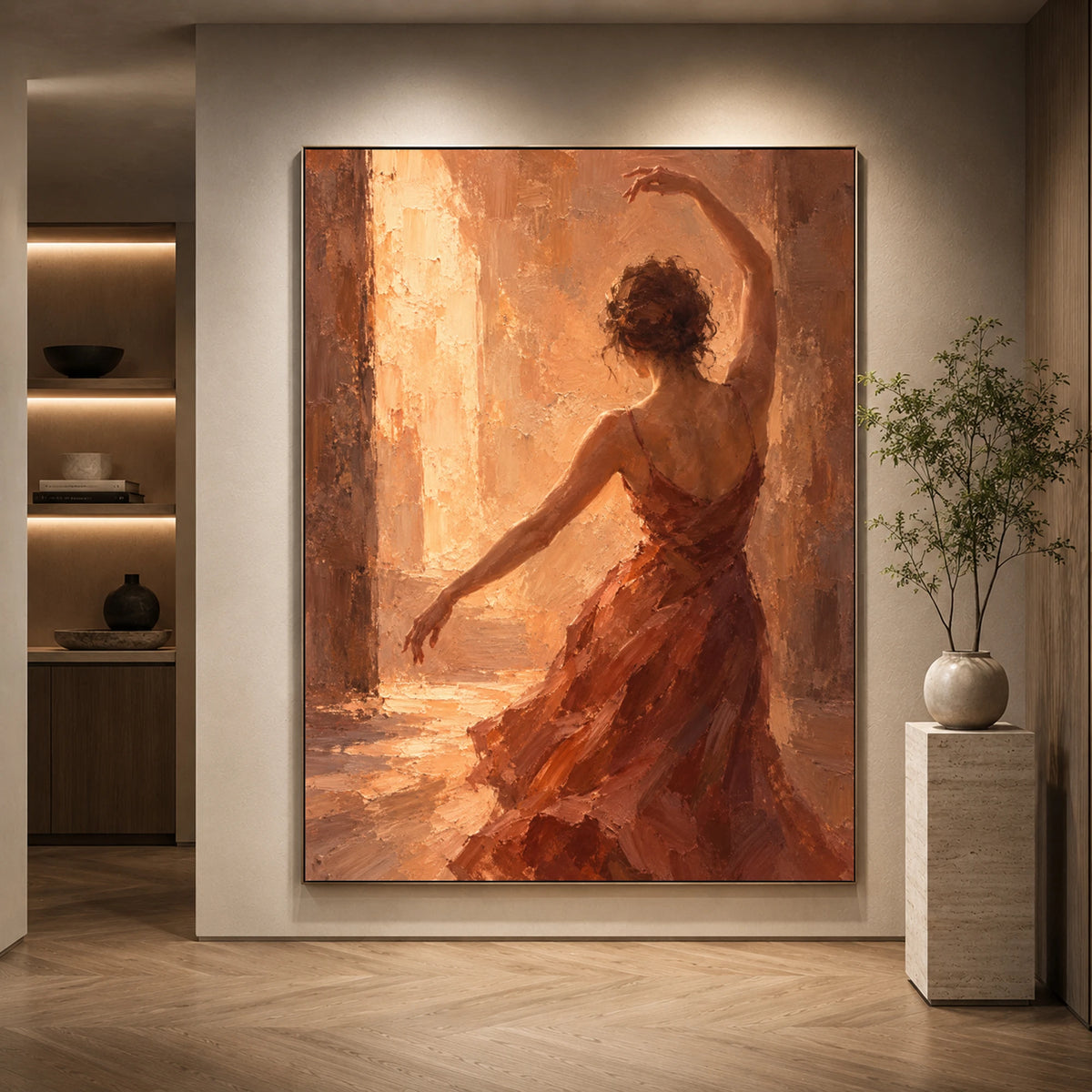 Expressive Contemporary Art｜Golden Light Dancer