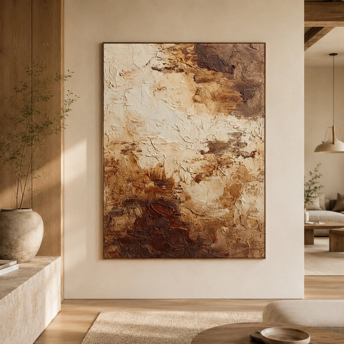 Textured & Impasto Art｜Earthtone Layered Texture