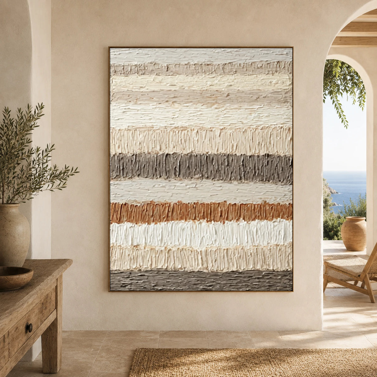 Textured & Impasto Art｜Golden Winter Reflection