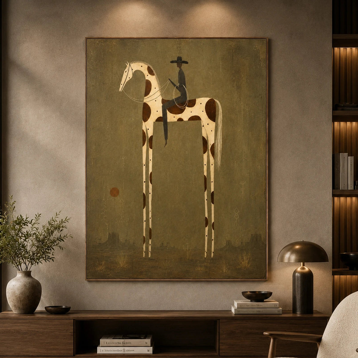 Vintage Americana Art｜Spotted Mesa Rider