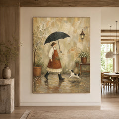 Modern Folk Art｜Rainy Garden Stroll