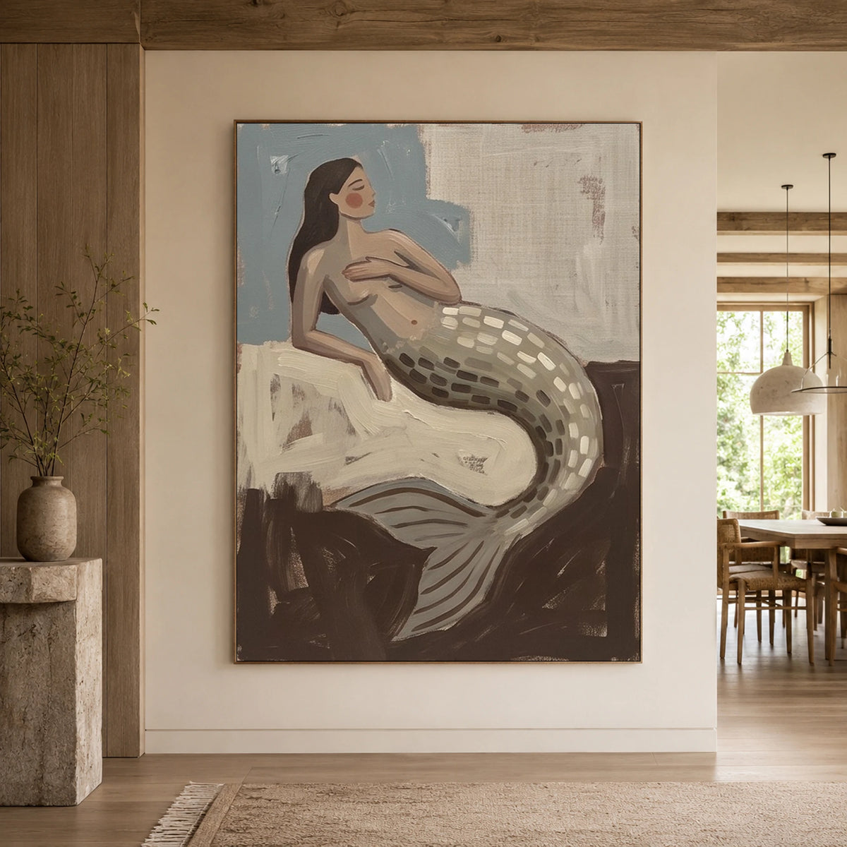 Modern Folk Art｜Silver Mermaid