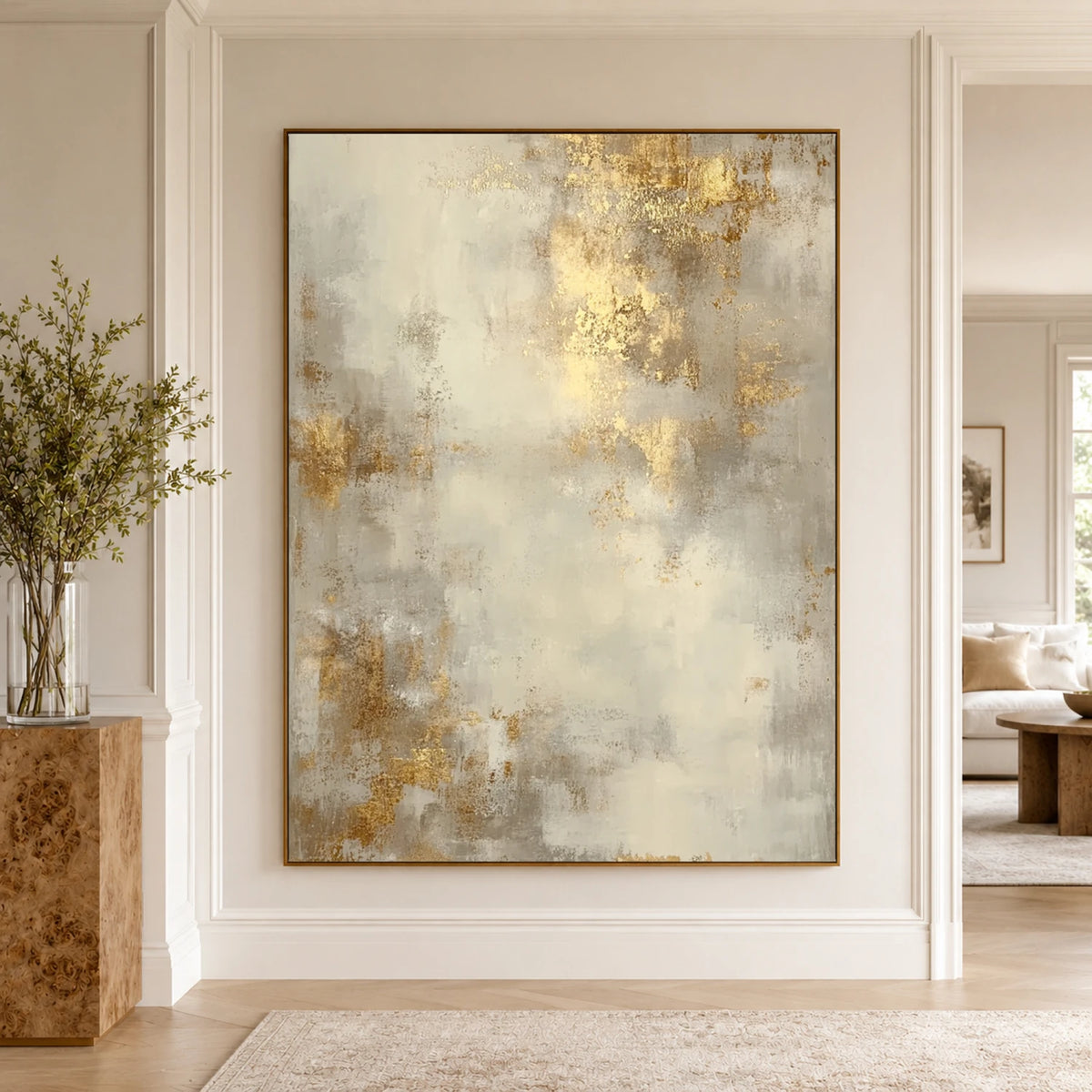 Textured & Impasto Art｜Golden Mineral Mist