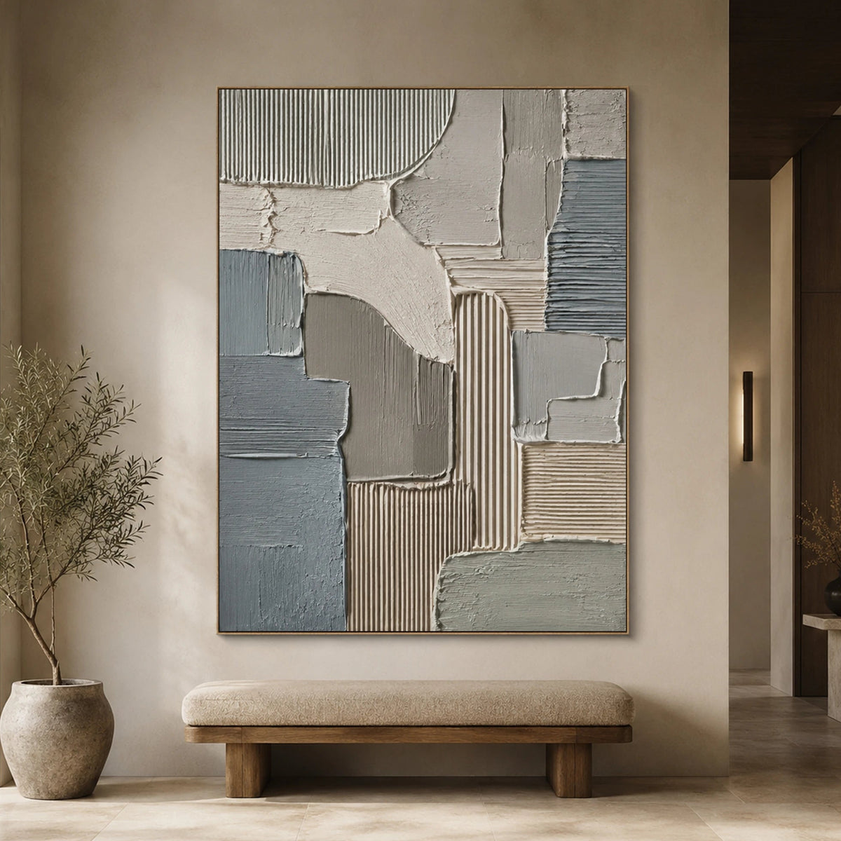 Textured & Impasto Art｜Slate Block Rhythm