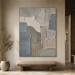 Textured & Impasto Art｜Slate Block Rhythm