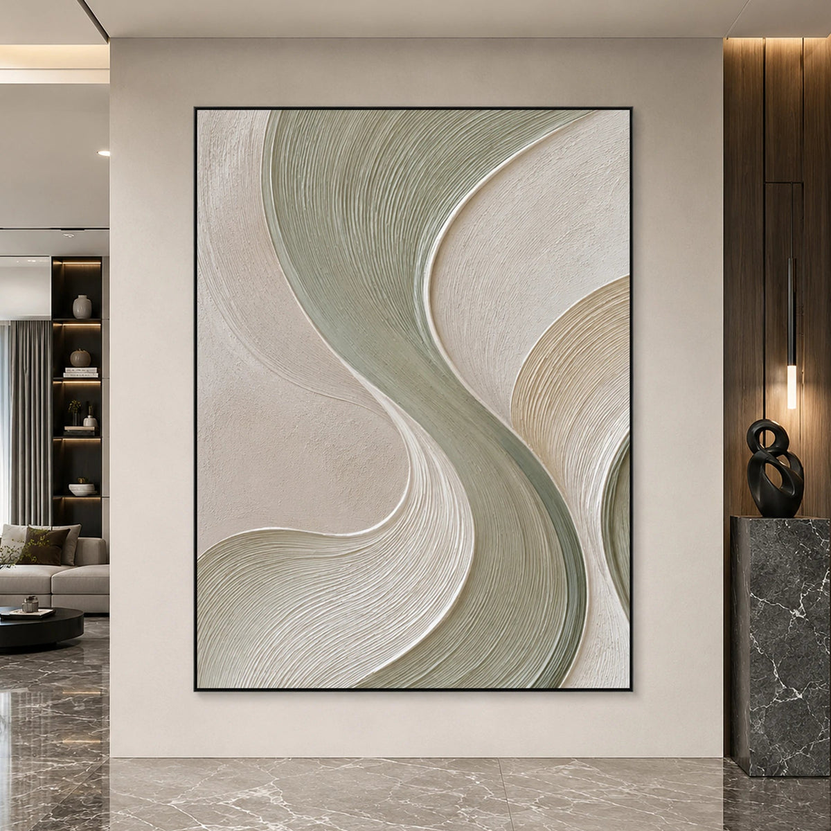 Textured & Impasto Art｜Meadow Curve