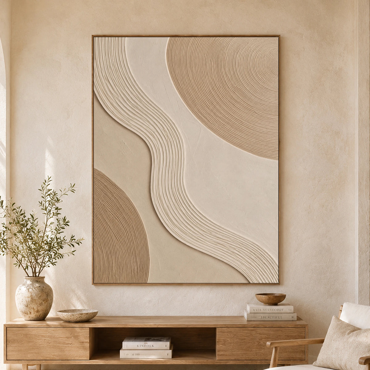 Textured & Impasto Art｜Quiet Orbit Flow