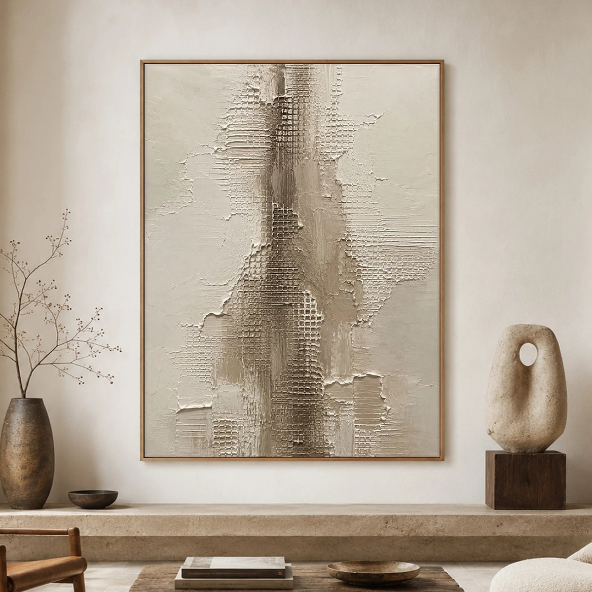Textured & Impasto Art｜Weathered Grid Passage